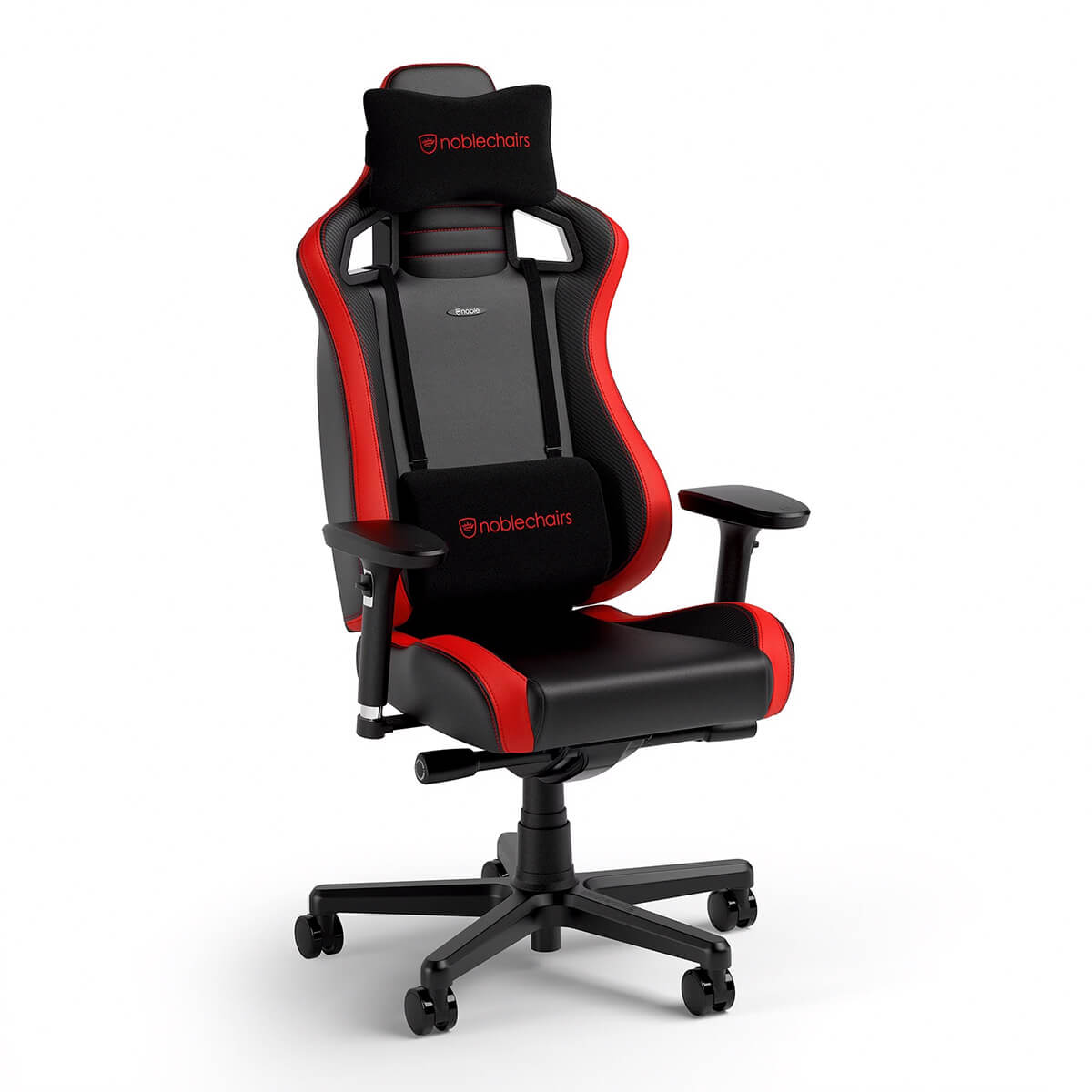 Noblechairs EPIC Series Compact Gaming Chair - Black/Carbon/Red