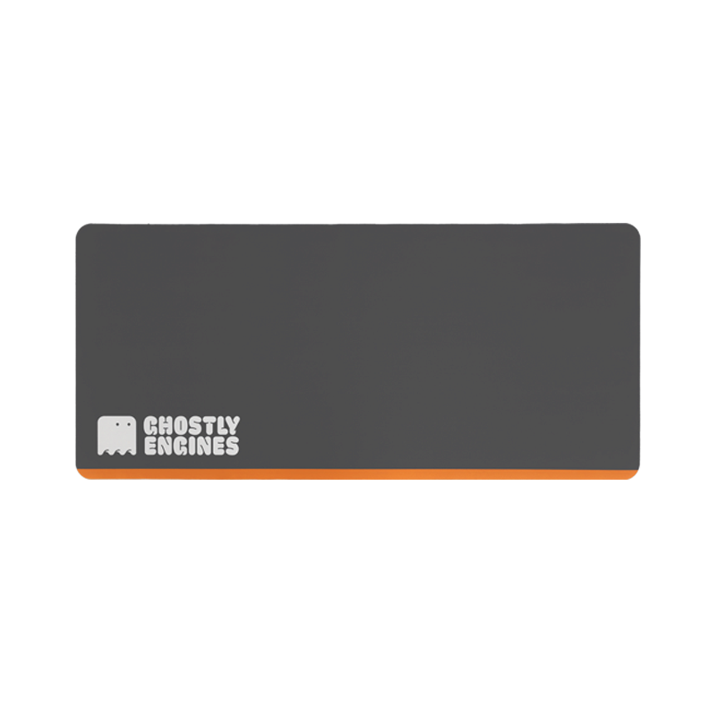 Ghostly Engines XXL Mouse Pad - Grey & Orange v2