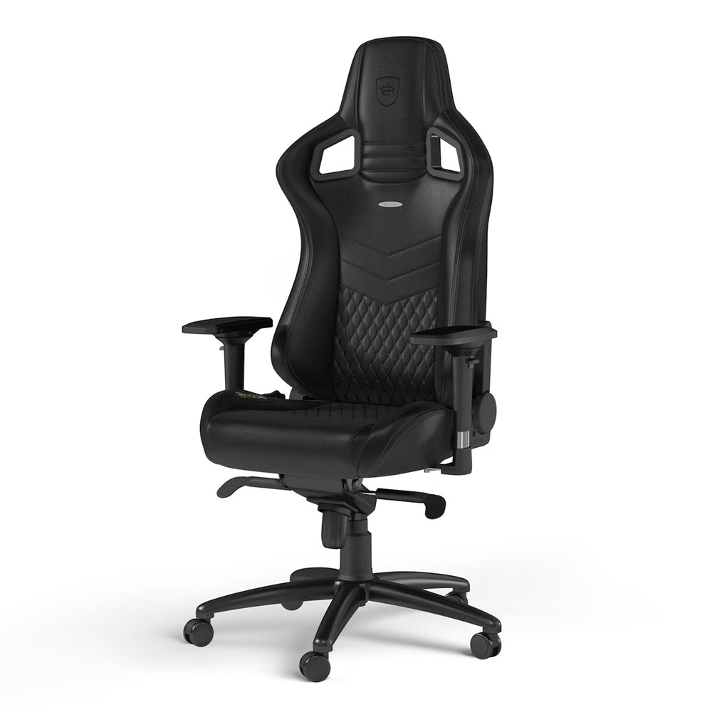 Noblechairs EPIC Series Real Leather Gaming Chair - Black/Black