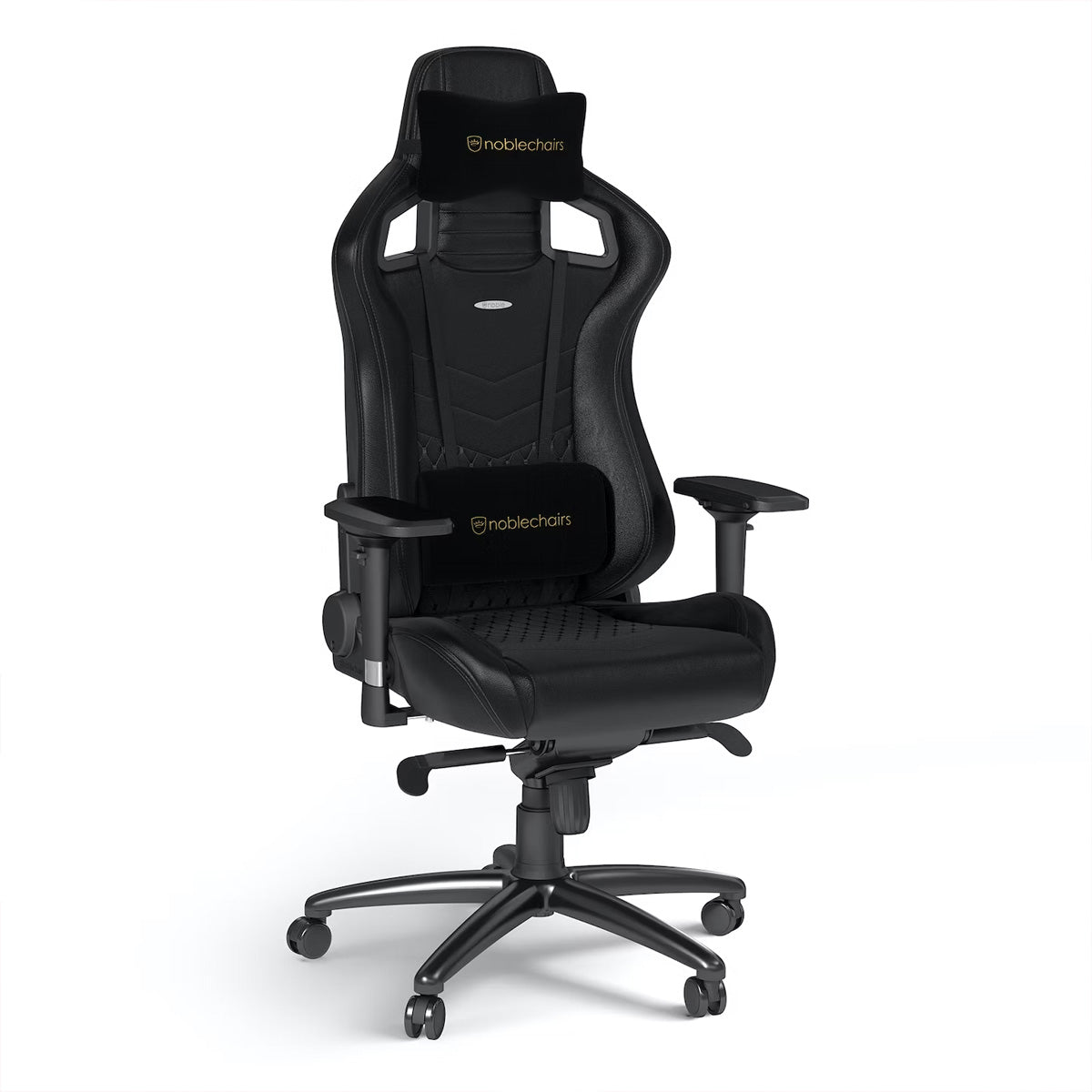 Noblechairs EPIC Series Real Leather Gaming Chair - Black/Black