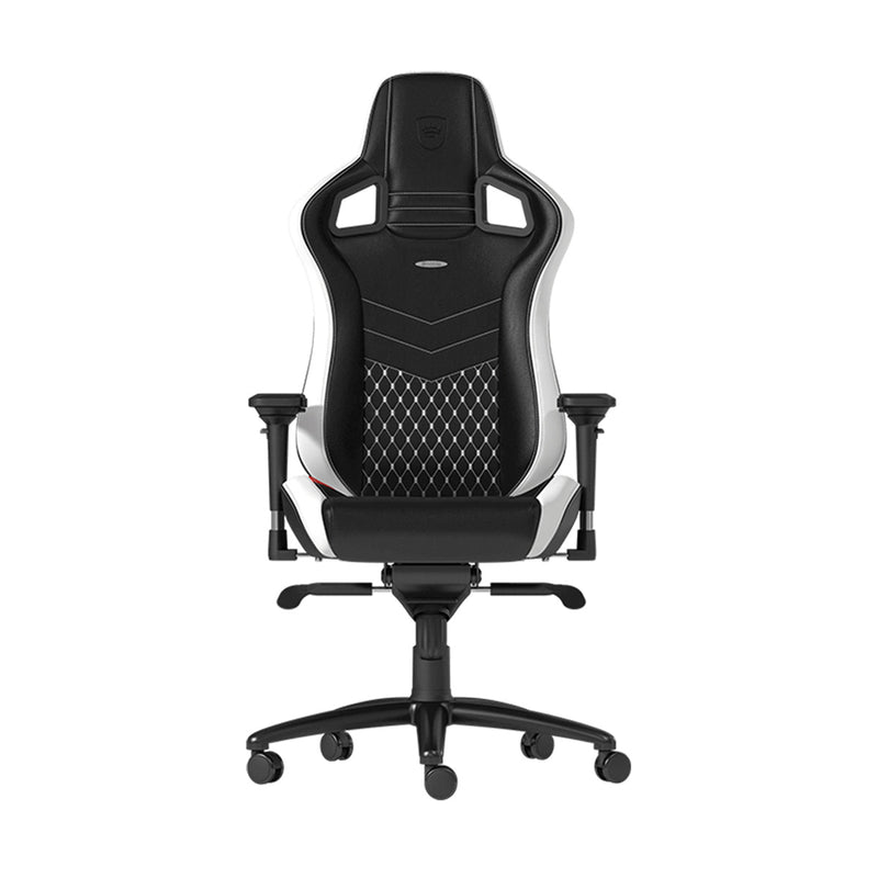 Noblechairs EPIC Series Real Leather Gaming Chair - Black/White/Red