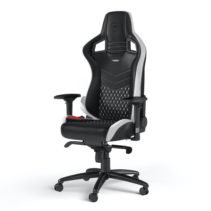 Noblechairs EPIC Series Real Leather Gaming Chair - Black/White/Red