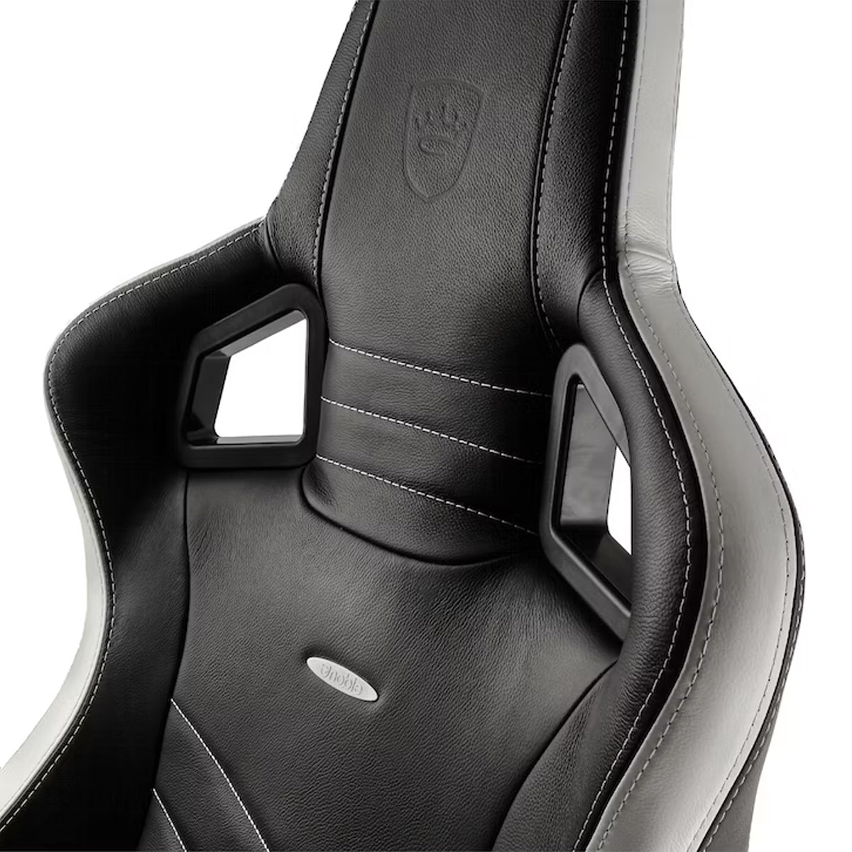 Noblechairs EPIC Series Real Leather Gaming Chair - Black/White/Red