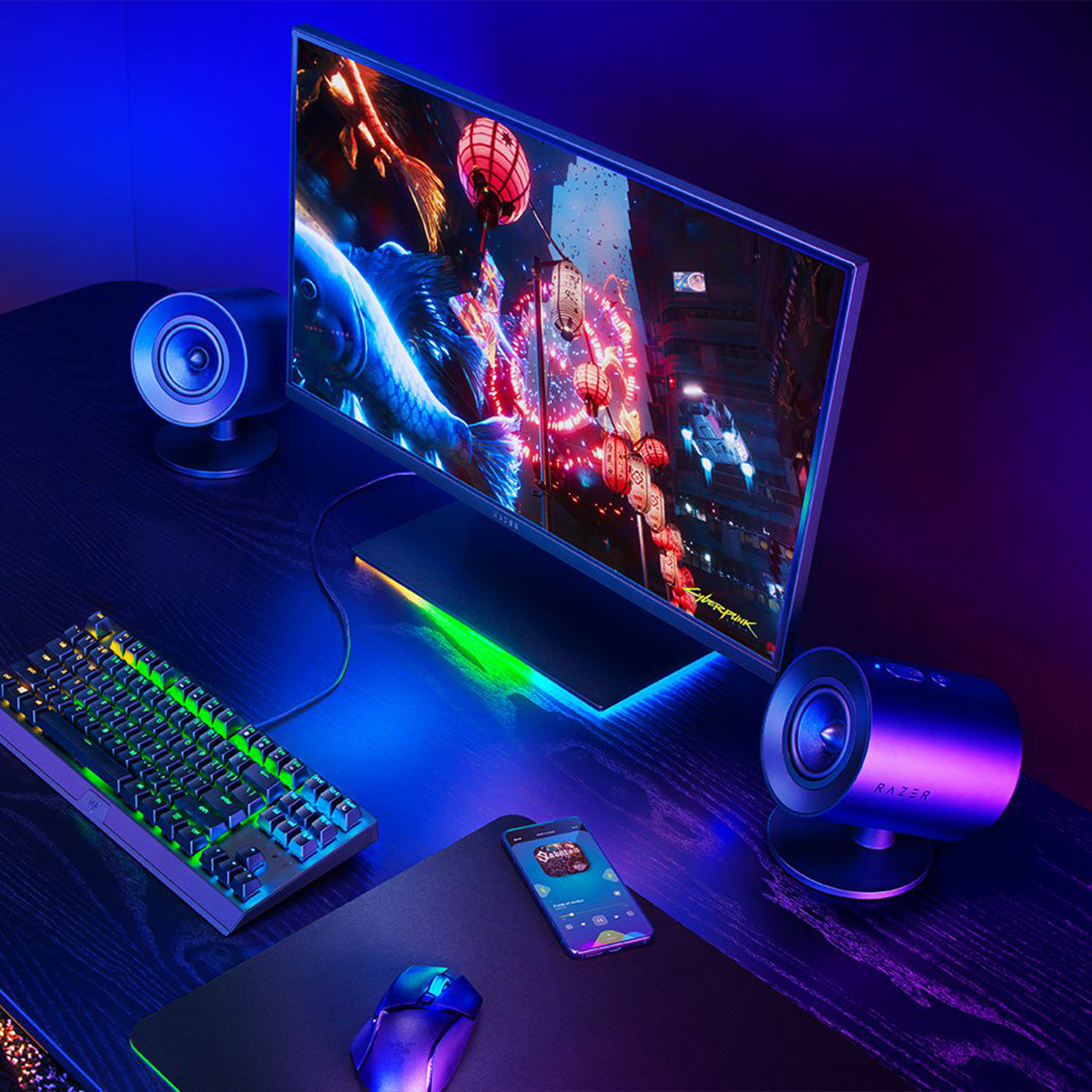 Razer Nommo V2 X Full-Range 2.0 PC Gaming Speakers – Ghostly